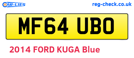 MF64UBO are the vehicle registration plates.