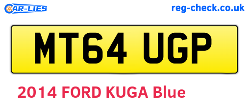 MT64UGP are the vehicle registration plates.