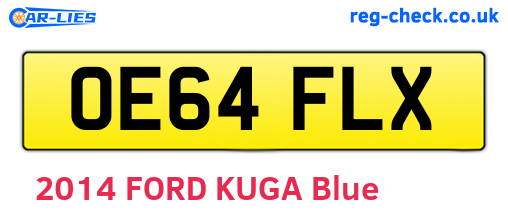 OE64FLX are the vehicle registration plates.