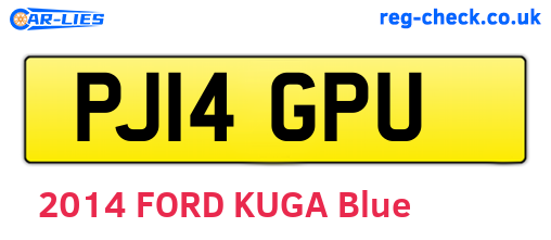 PJ14GPU are the vehicle registration plates.