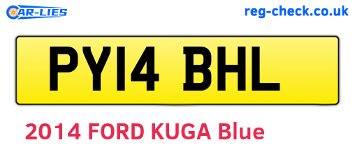 PY14BHL are the vehicle registration plates.