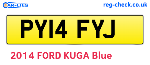 PY14FYJ are the vehicle registration plates.