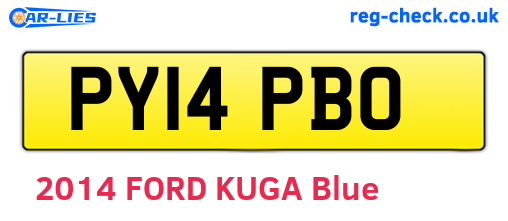 PY14PBO are the vehicle registration plates.