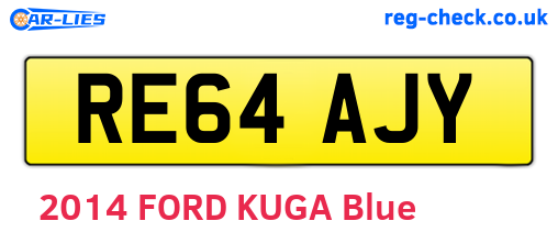RE64AJY are the vehicle registration plates.