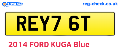 REY76T are the vehicle registration plates.