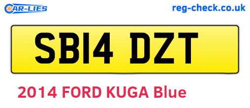 SB14DZT are the vehicle registration plates.