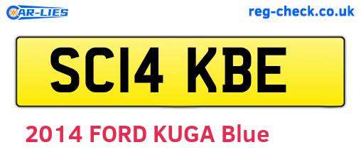 SC14KBE are the vehicle registration plates.