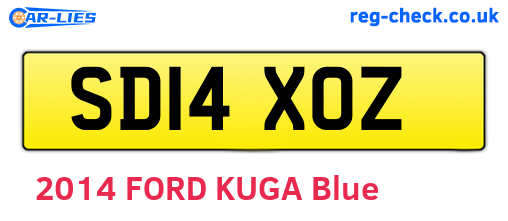 SD14XOZ are the vehicle registration plates.