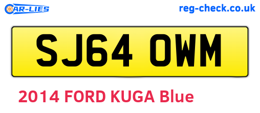 SJ64OWM are the vehicle registration plates.