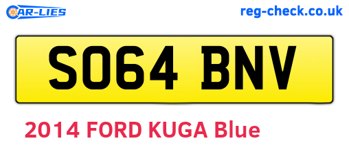 SO64BNV are the vehicle registration plates.