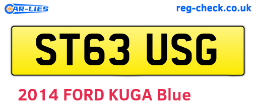 ST63USG are the vehicle registration plates.