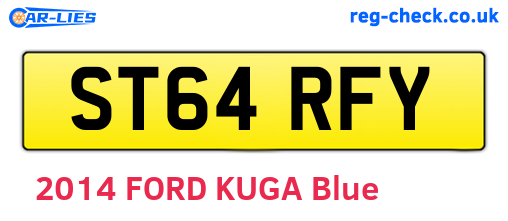 ST64RFY are the vehicle registration plates.
