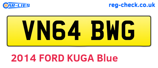 VN64BWG are the vehicle registration plates.