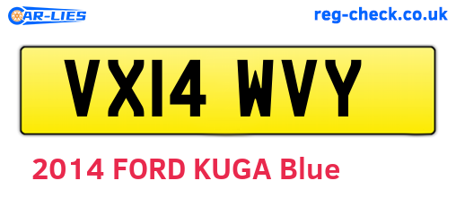 VX14WVY are the vehicle registration plates.