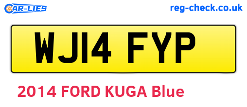 WJ14FYP are the vehicle registration plates.