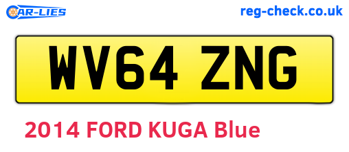 WV64ZNG are the vehicle registration plates.