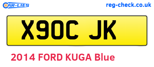 X90CJK are the vehicle registration plates.