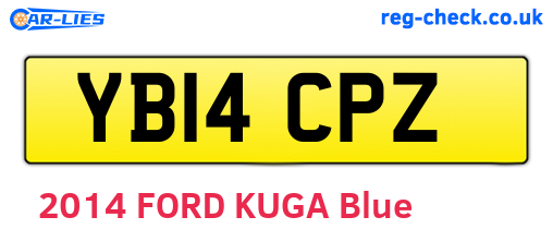 YB14CPZ are the vehicle registration plates.