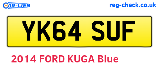 YK64SUF are the vehicle registration plates.