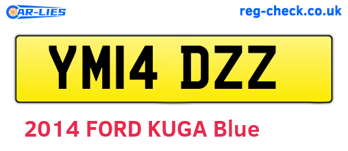 YM14DZZ are the vehicle registration plates.