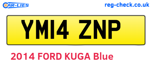 YM14ZNP are the vehicle registration plates.