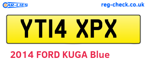 YT14XPX are the vehicle registration plates.