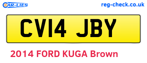 CV14JBY are the vehicle registration plates.