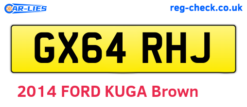 GX64RHJ are the vehicle registration plates.