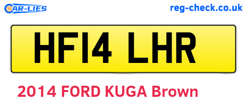HF14LHR are the vehicle registration plates.