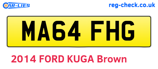 MA64FHG are the vehicle registration plates.