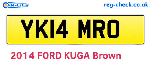 YK14MRO are the vehicle registration plates.
