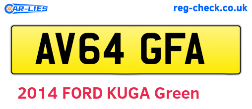 AV64GFA are the vehicle registration plates.