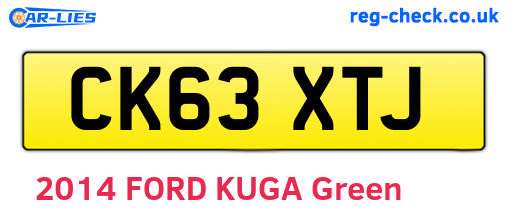 CK63XTJ are the vehicle registration plates.