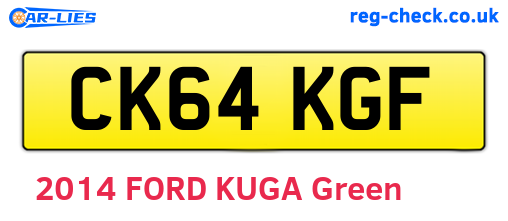 CK64KGF are the vehicle registration plates.