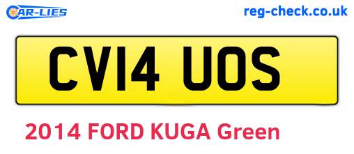 CV14UOS are the vehicle registration plates.