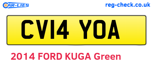 CV14YOA are the vehicle registration plates.