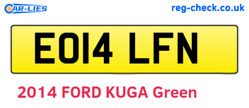 EO14LFN are the vehicle registration plates.