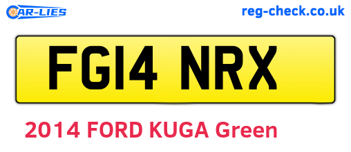 FG14NRX are the vehicle registration plates.