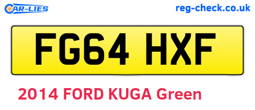 FG64HXF are the vehicle registration plates.
