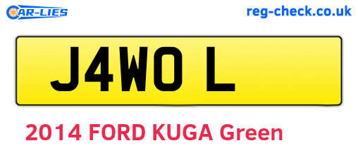J4WOL are the vehicle registration plates.