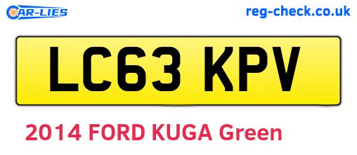 LC63KPV are the vehicle registration plates.