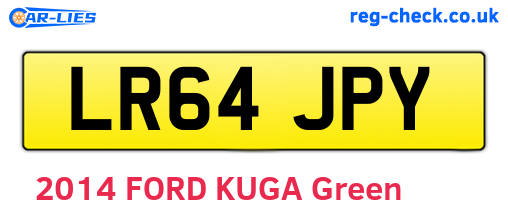 LR64JPY are the vehicle registration plates.