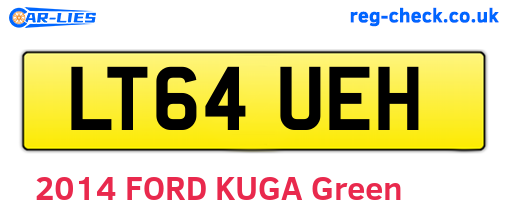 LT64UEH are the vehicle registration plates.