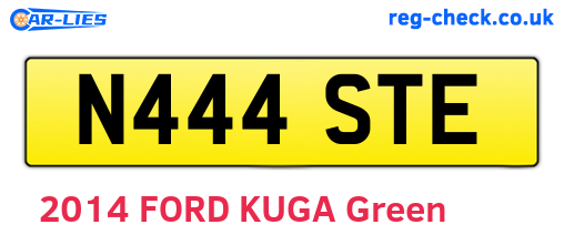 N444STE are the vehicle registration plates.