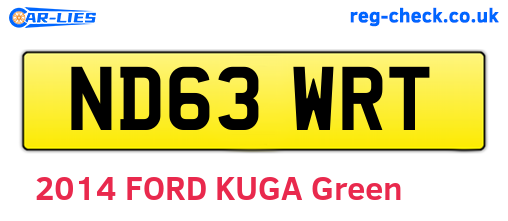 ND63WRT are the vehicle registration plates.