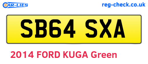 SB64SXA are the vehicle registration plates.