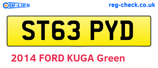 ST63PYD are the vehicle registration plates.