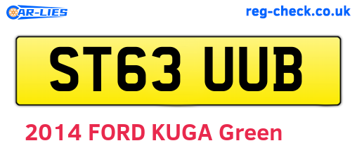 ST63UUB are the vehicle registration plates.