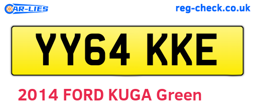 YY64KKE are the vehicle registration plates.