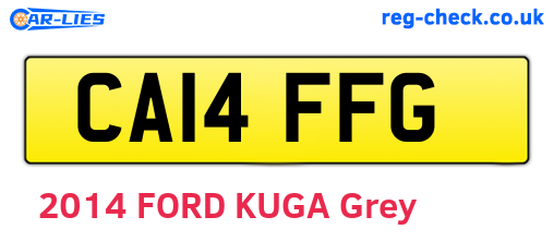 CA14FFG are the vehicle registration plates.